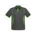 Biz Collection Men's Razor Polo - Grey Lime