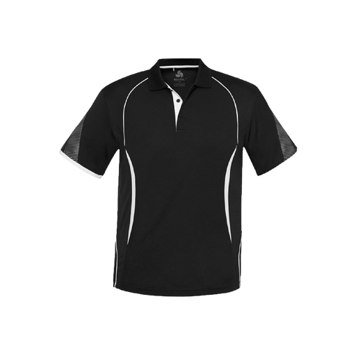 Biz Collection Men's Razor Polo - Black/White