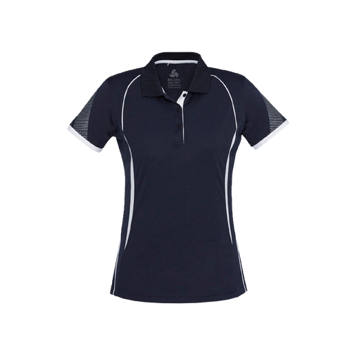 Biz Collection Women's Razor Polo - Navy/White