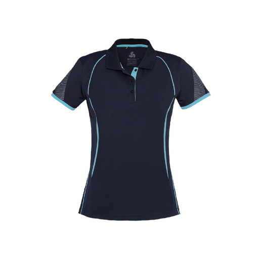 Biz Collection Women's Razor Polo - Navy/Sky
