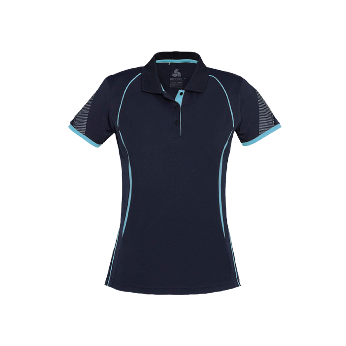 Biz Collection Women's Razor Polo - Navy/Sky