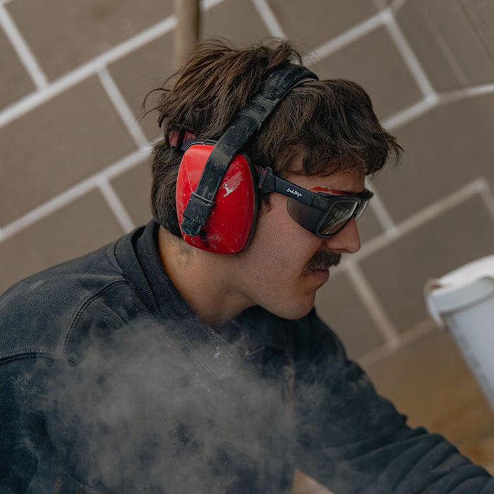 SafeStyle Converts Matte Graphite Red Frame Grey Polarised Lens - Lifestyle 1