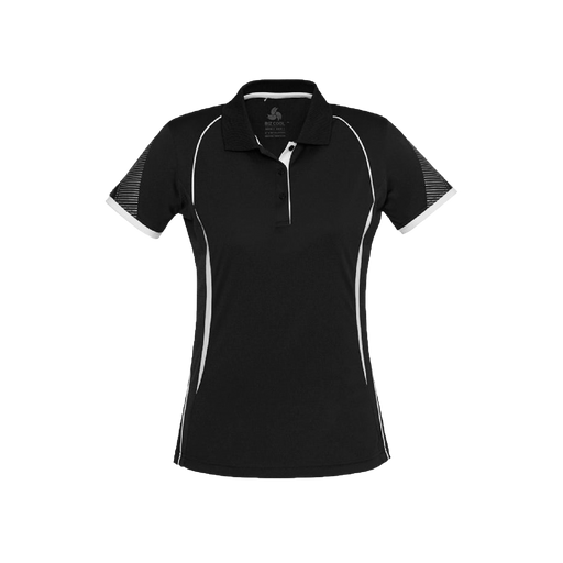 Biz Collection Women's Razor Polo - Black/White