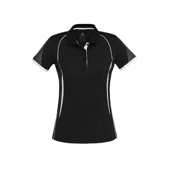 Biz Collection Women's Razor Polo - Black/White