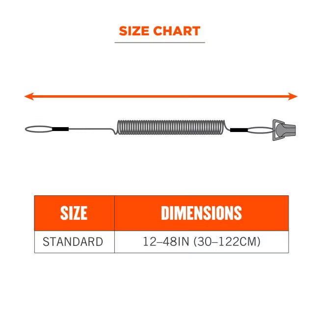 Coiled Hard Hat Lanyard with Clamp - 2lbs / 0.9kg