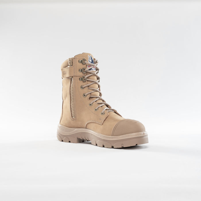 Steel Blue Portland Zip Scuff Cap 312654 – 170mm High Leg Zip Sided Safety Boot | Work Boots Australia