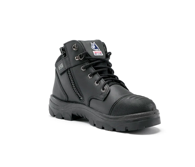 Steel Blue Parkes Zip: Scuff Cap 312658
