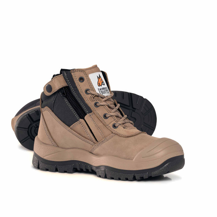 Mongrel 461 Zipsider Boot w/ Scuff Cap Stone