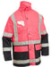 Bisley BK6975 Taped 5 In 1 Rain Jacket - Pink/Navy, back view