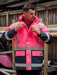 Bisley BK6975 Taped 5 In 1 Rain Jacket - Pink/Navy, on model front