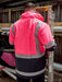 Bisley BK6975 Taped 5 In 1 Rain Jacket - Pink/Navy, flat lay