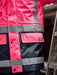 Bisley BK6975 Taped 5 In 1 Rain Jacket - Pink/Navy, on model side