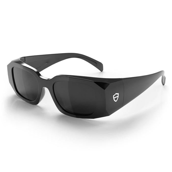 SafeStyle Auras Black Frame Grey Polarised Lens - Angle View