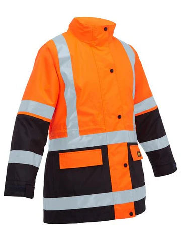 Bisley Womens Taped Hi Vis 5 In 1 Rain Jacket (BKL6975)