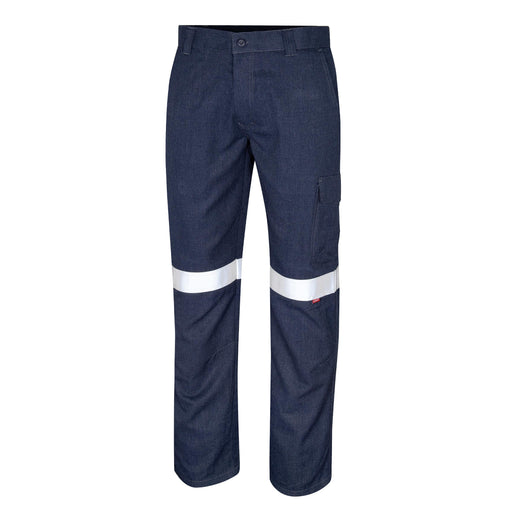 Regular Weight PPE2 FR Straight Cut Semi-Cargo Trousers With Loxy Reflective Tape - Navy