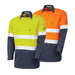 Lightweight PPE2 Two Tone FR Shirt With Loxy Reflective Tape - Yellow/Navy and Orange/Navy