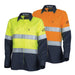 Womens Lightweight PPE2 FR Shirt With Loxy Reflective Tape - Yellow/Navy and Orange/Navy