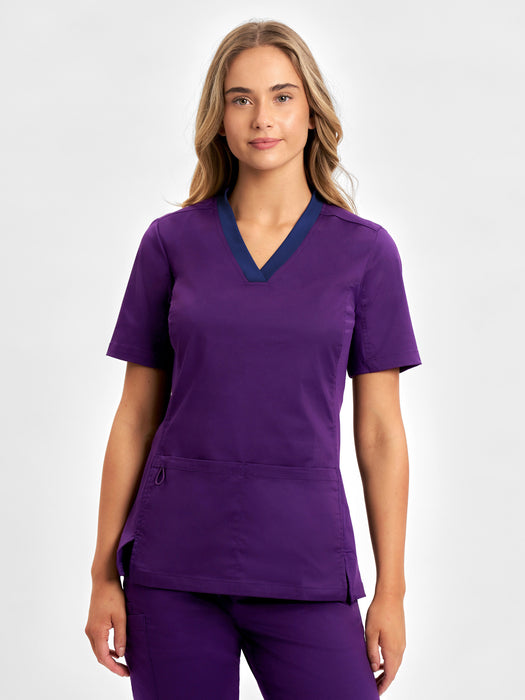 Biz Care Riley Women's V-Neck Scrub Top (CST043LS)
