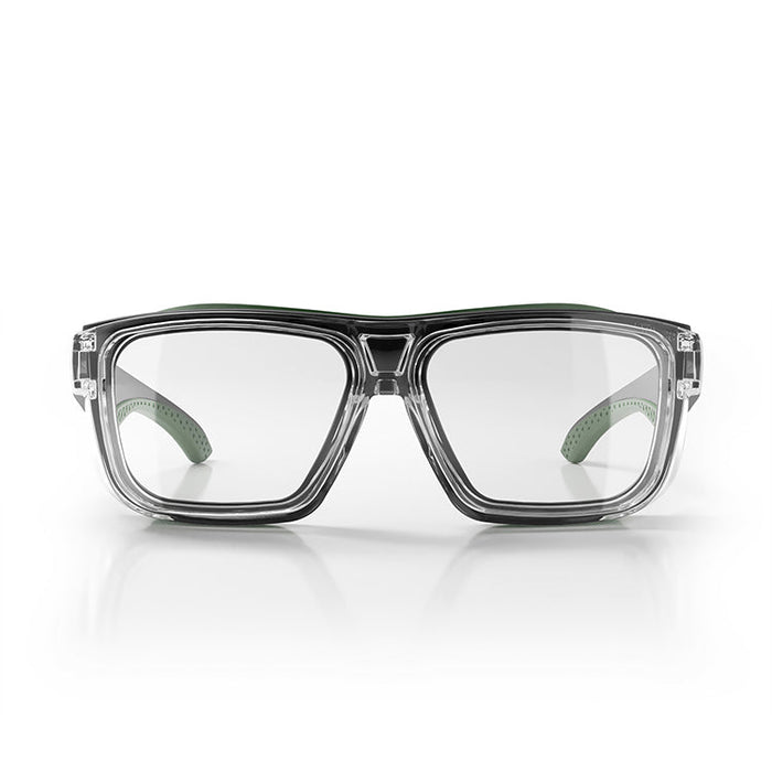 SafeStyle Converts Clear Green Frame Clear Lens - Front View