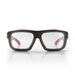 SafeStyle Converts Matte Graphite Red Frame Clear Lens - Front View