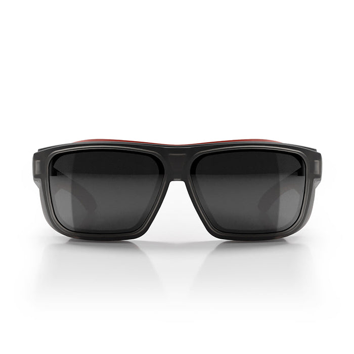 SafeStyle Converts Matte Graphite Red Frame Grey Polarised Lens - Front View