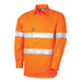 TRu Workwear DS1114T1 Regular Weight Cotton Hi-Vis Shirt with Reflective Tape Orange