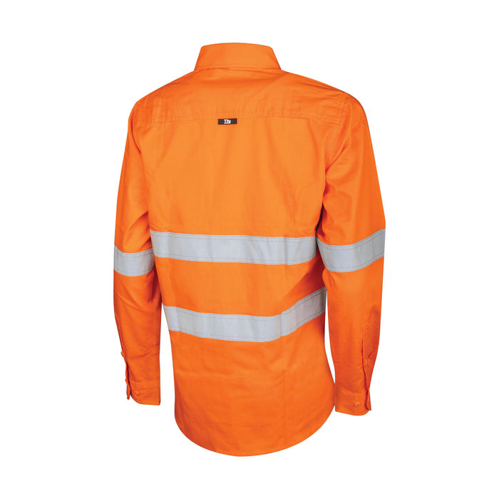 Tru Womens Ripstop Vented L/S Hi-Vis Shirt With Reflective Tape