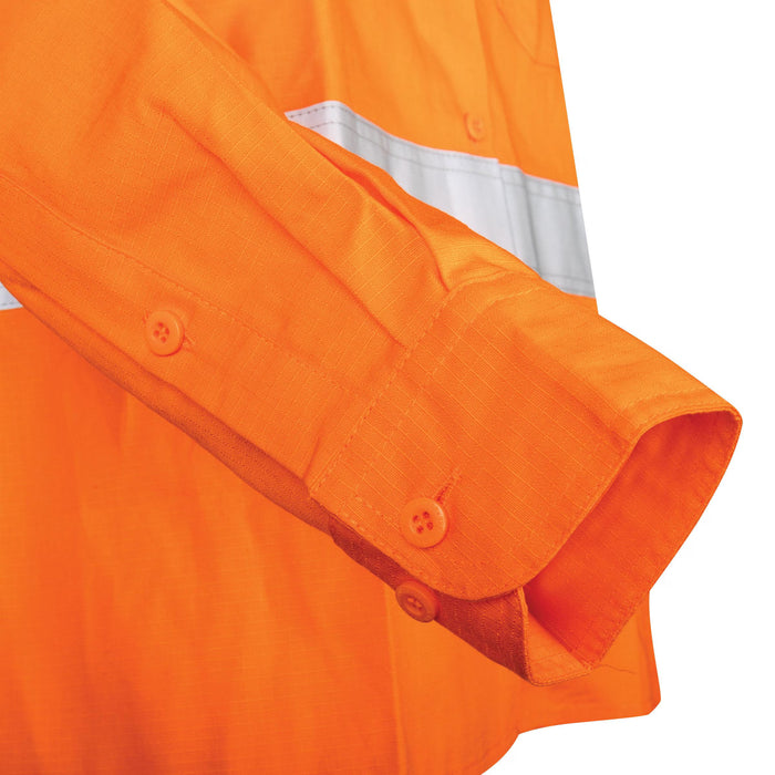 Tru Womens Ripstop Vented L/S Hi-Vis Shirt With Reflective Tape