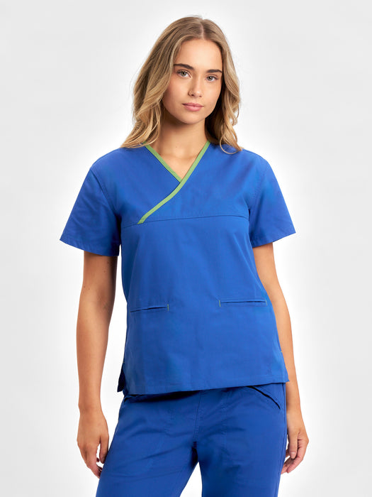 Biz Collection Contrast Scrub Top (H10722)