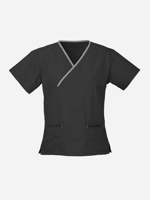 Biz Collection Contrast Scrub Top (H10722)