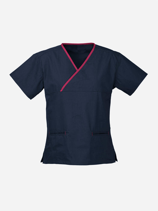 Biz Collection Contrast Scrub Top (H10722)