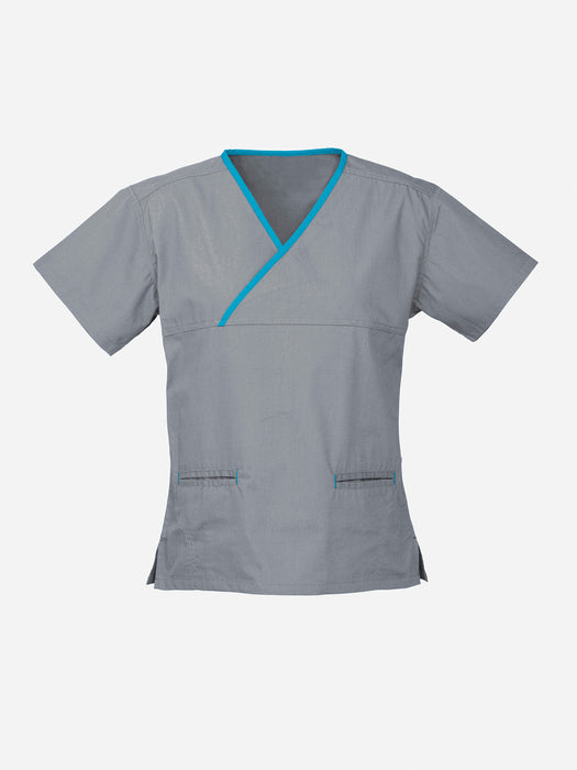 Biz Collection Contrast Scrub Top (H10722)