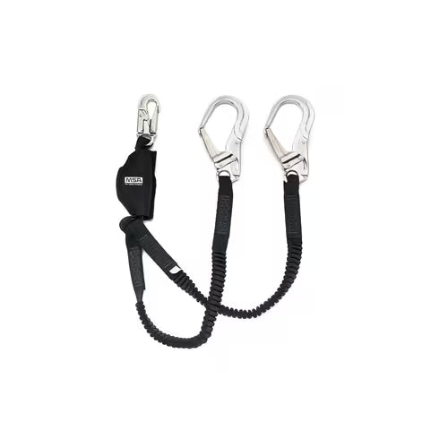 MSA V-Series™ Stretch Lanyard – Alloy Scaffold Hooks – Single or Twin Leg