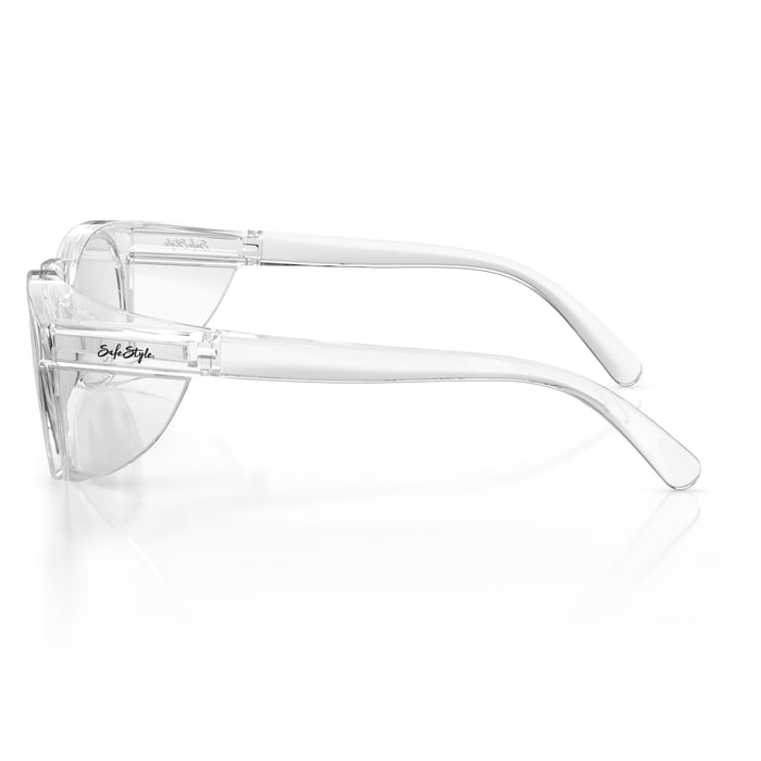 SafeStyle Lites Round Clear Frame Clear Lens - Side