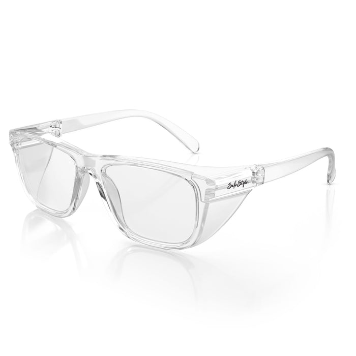 SafeStyle Lites Square Clear Frame Clear Lens - Angle