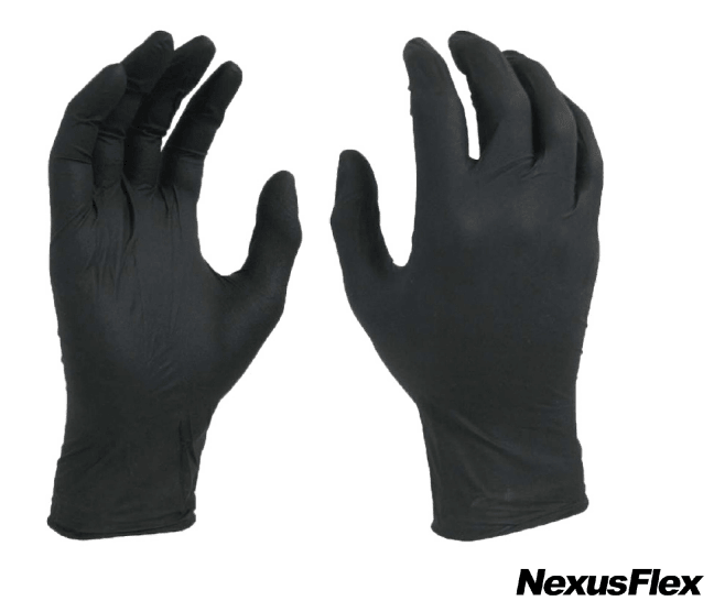 Nexus Flex Black Disposable Nitrile gloves G705 — ppe club