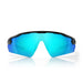 SafeStyle Phantoms Matte Black Frame Reflectors Blue Lens - Front View