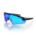 SafeStyle Phantoms Matte Black Frame Reflectors Blue Lens - Angle View