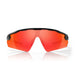 SafeStyle Phantoms Matte Black Frame Reflectors Red Lens - Front View
