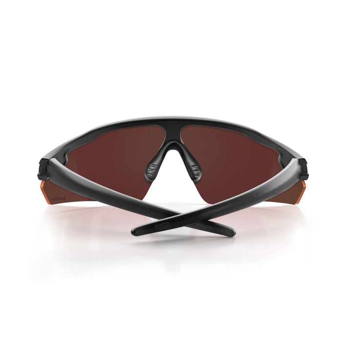 SafeStyle Phantoms Matte Black Frame Reflectors Red Lens - Back View