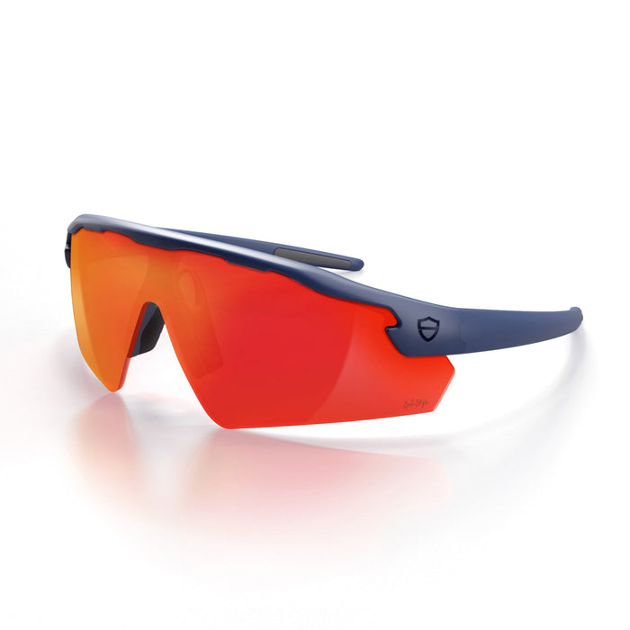 SafeStyle Phantoms Matte Navy Reflectors Red Lens - Angle View