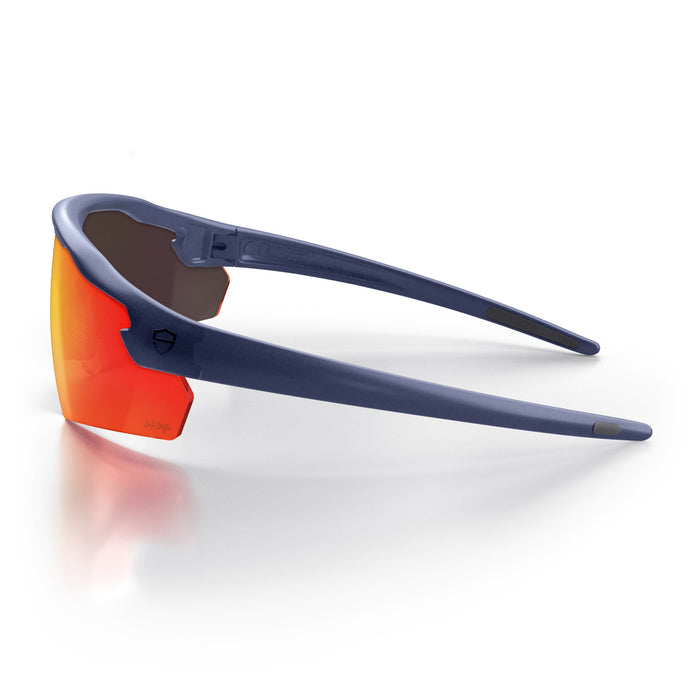 SafeStyle Phantoms Matte Navy Reflectors Red Lens - Side View