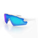 SafeStyle Phantoms Matte White Frame Reflectors Blue Lens - Angle View