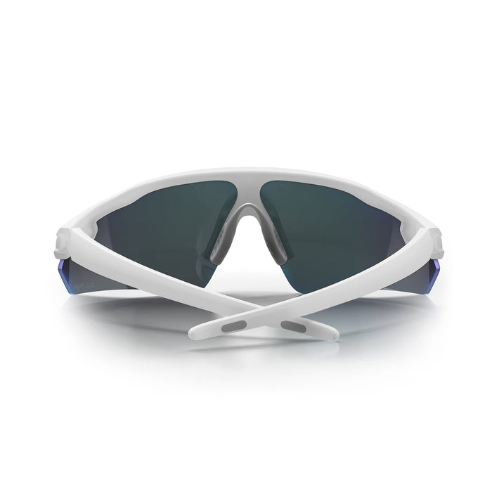 SafeStyle Phantoms Matte White Frame Reflectors Blue Lens - Back View