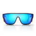 SafeStyle Primes Matte Black Frame Reflectors Blue Lens - Front