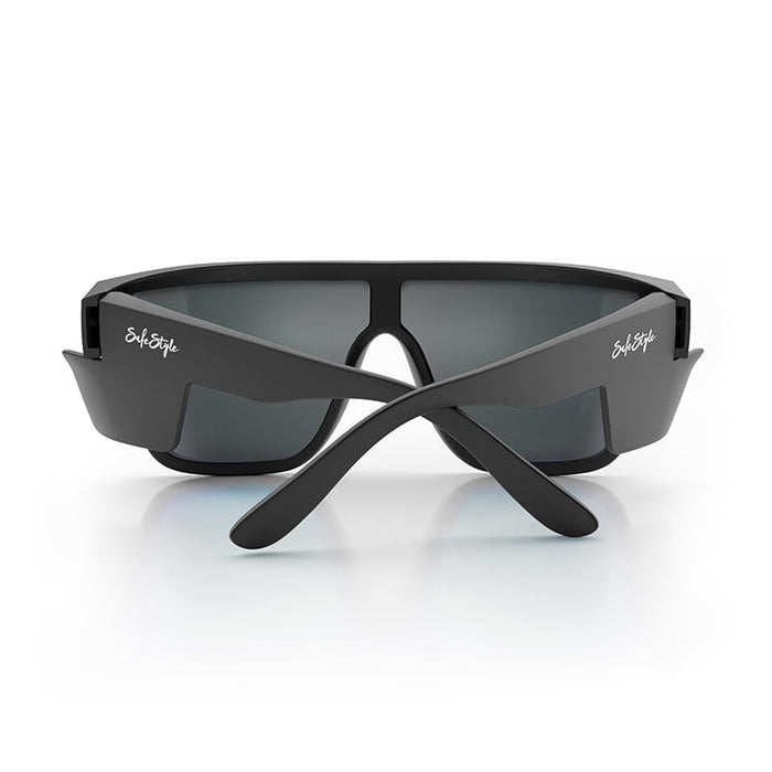 SafeStyle Primes Matte Black Frame Reflectors Blue Lens - Back