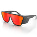 SafeStyle Primes Matte Black Frame Reflectors Red Lens - Angle