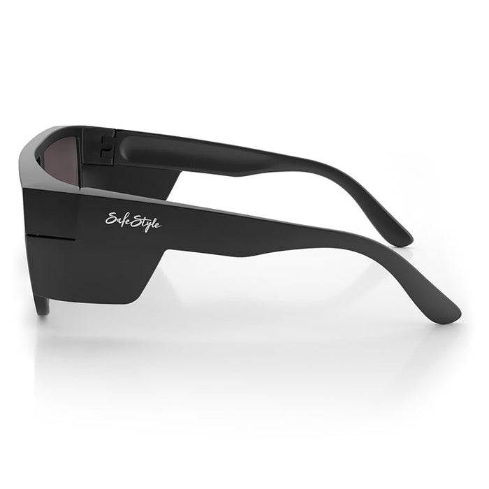 SafeStyle Primes Matte Black Frame Reflectors Red Lens - Side