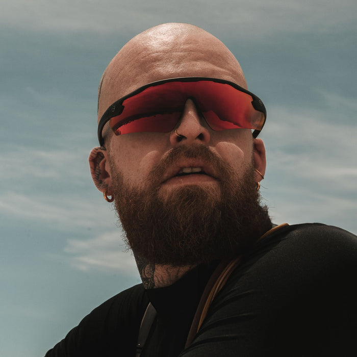SafeStyle Phantoms Matte Black Frame Reflectors Red Lens - Lifestyle 3