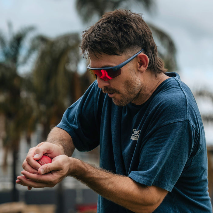 SafeStyle Phantoms Matte Navy Reflectors Red Lens - Lifestyle 3